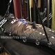 Bondage whore in Mistress Troy's leather body bag