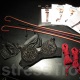 For Mistress Troy: hemp rope, canes, crop, leather and spiked bras, stockings and tights