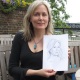 Mistress Troy holding Her sketch by Sardax in London