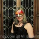Mistress Troy at masquerade dinner, Villa Domme, Italy